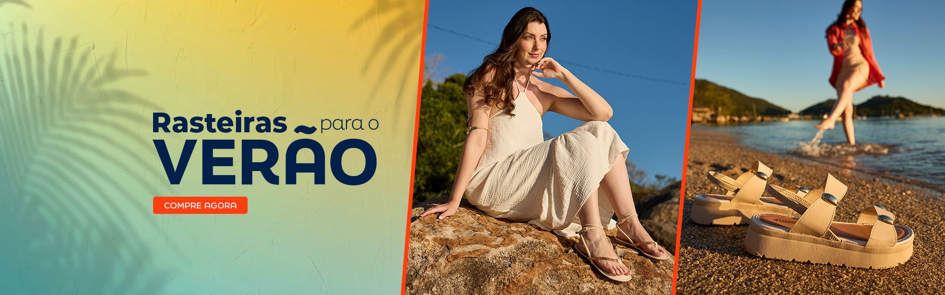 Rasteiras para o verão