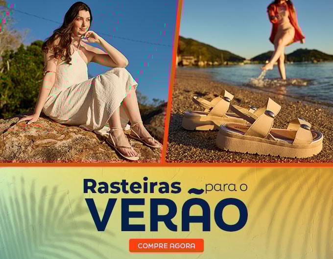 Rasteiras para o verão