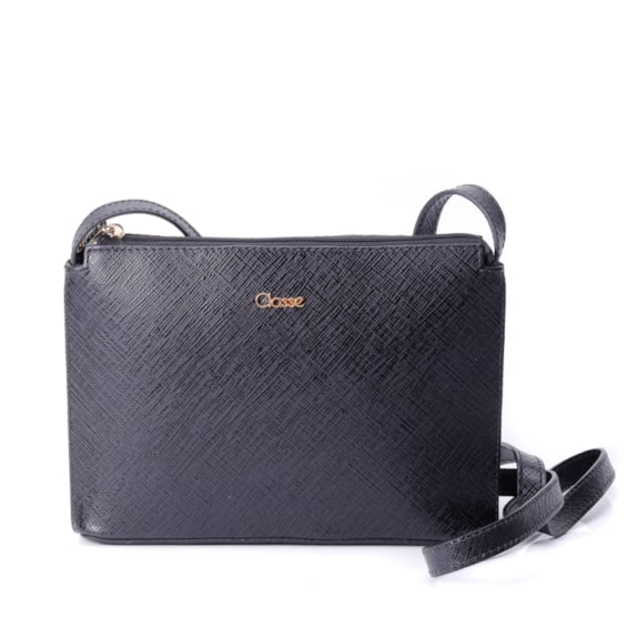 Bolsa Feminina Classe Pequena Transversal - PRETO