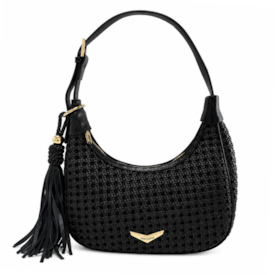 Bolsa Feminina Via Marte Pequena Canoa Tressê Vazado B1-407