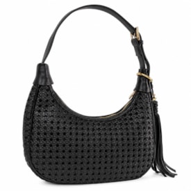 Bolsa Feminina Via Marte Pequena Canoa Tressê Vazado B1-407