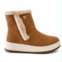 Bota Casual Feminina Camurça com Pelo Cano Baixo Flatform Via Marte