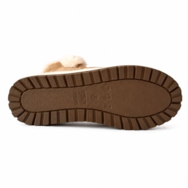 Bota Casual Feminina Camurça com Pelo Cano Baixo Flatform Via Marte