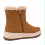 Bota Casual Feminina Camurça com Pelo Cano Baixo Flatform Via Marte