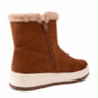 Bota Casual Feminina Camurça com Pelo Cano Baixo Flatform Via Marte