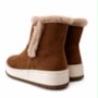 Bota Casual Feminina Camurça com Pelo Cano Baixo Flatform Via Marte