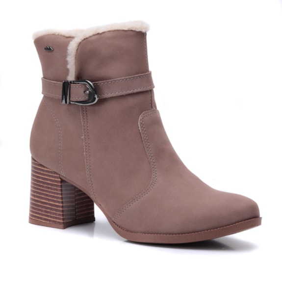 Bota Feminina Dakota Salto Bloco Com Pelo D 2702