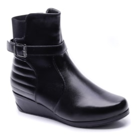 Bota Feminina Mooncity Salto Anabela com Fivela 71105