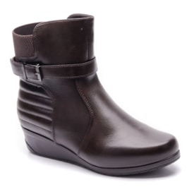 Bota Feminina Mooncity Salto Anabela com Fivela 71105