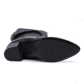 Bota Feminina Pegada Salto Bloco Slouch Couro 280901