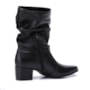 Bota Feminina Pegada Salto Bloco Slouch Couro 280901
