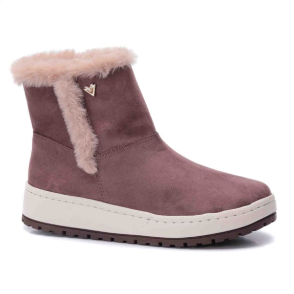 Bota Feminina Via Marte Casual Camurça com Pelo 259-007