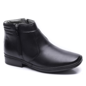 Bota Masculina Social Leveterapia Conforto Couro com Zíper 45906 B