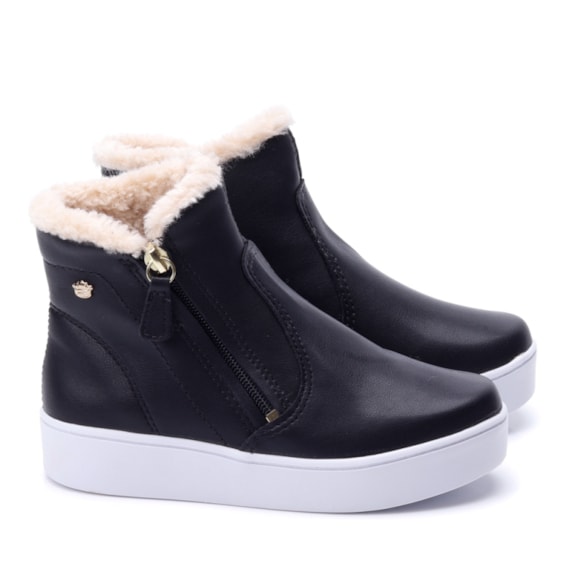 Bota Tênis Casual Infantil Feminina PRETO Andaraki - Main Image