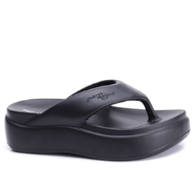 Chinelo Feminino Piccadilly Marshmallow Flat Form 246003 Preto