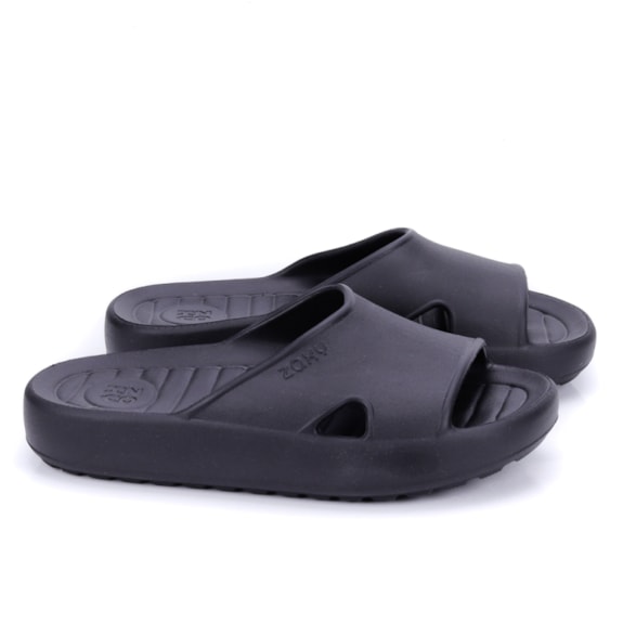 Chinelo Slide Zaxy Leveza - PRETO