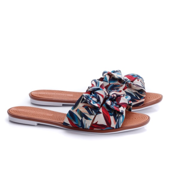 Chinelo Tamanco Slide Moleca Feminino - MULTI BRANCO OFF