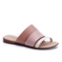 Chinelo Tamanco Slide Moleca Feminino - NUDE/ROSA