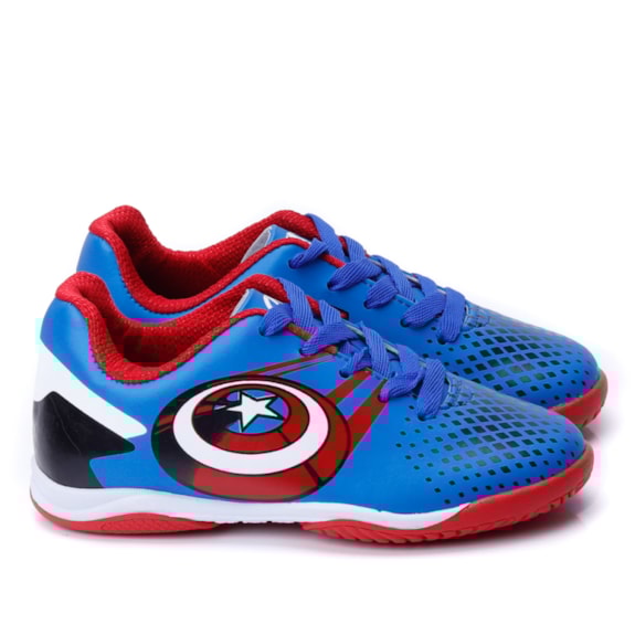Chuteira Dray Infantil Marvel Capitão América Masculina - AZUL/VERMELHO