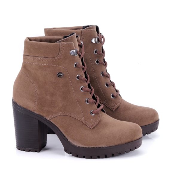 Botina Bota Coturno De Camurça Via Marte Bota Camurça Cano Baixo Via