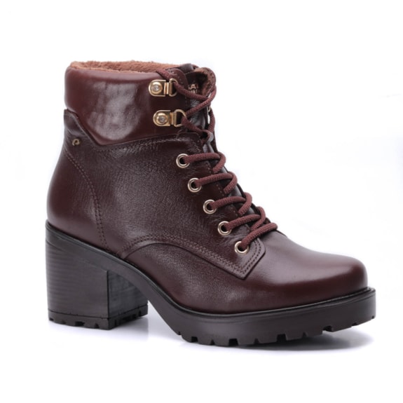 Coturno Feminino Pegada Couro Com Pedras 282602