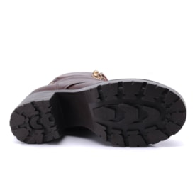 Coturno Feminino Pegada Couro Com Pedras 282602