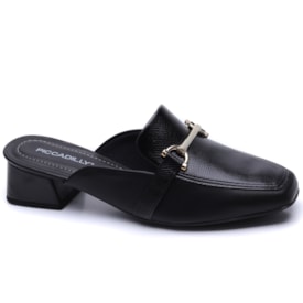 Mule Feminino Piccadilly Salto Quadrado com Stretch 160107