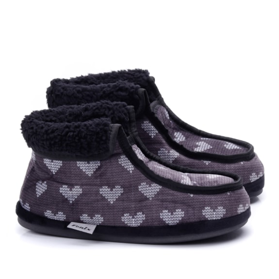 Pantufa Fenix Feminina Boot - PRETO