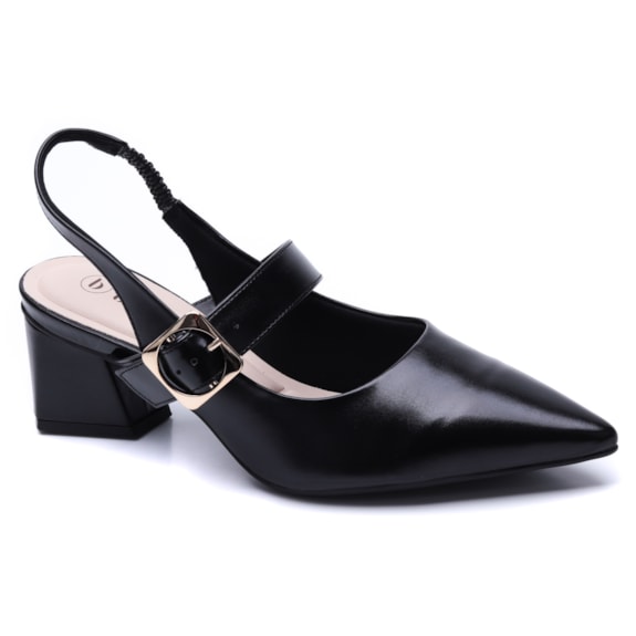 Salto Feminino Bebecê Chanel com Fivela Lateral 3838-555