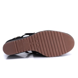 Sandália Anabela com Fivela Bebecê Nobuck T 5838-184 N