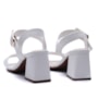 Sandália Bloco Feminina Bebecê Napa T 6030-123 N Branco