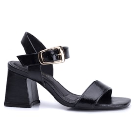 Sandália Bloco Feminina Bebecê Verniz T 6030-123