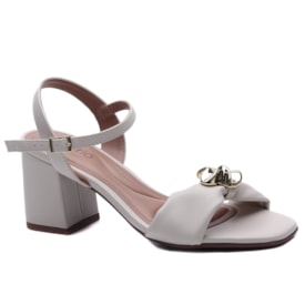 Sandália Feminina Beira Rio Salto com Metal 8436.241