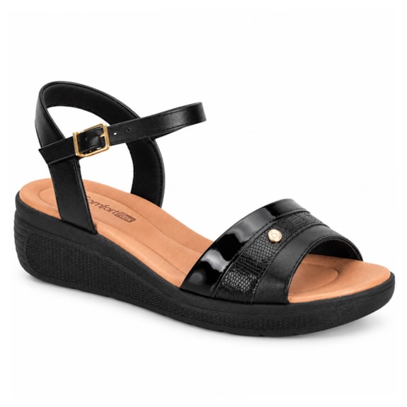 Sandália Feminina Comfortflex Anabela Conforto 25-86403