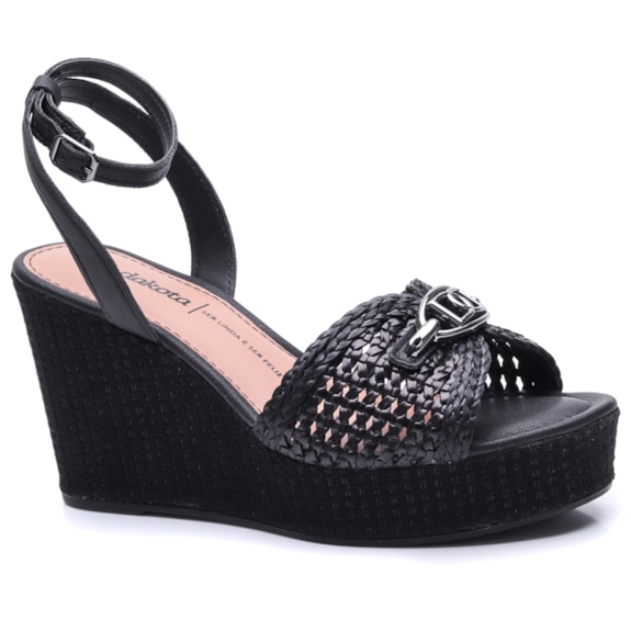 Sandália Feminina Dakota Anabela com Trama Y9871