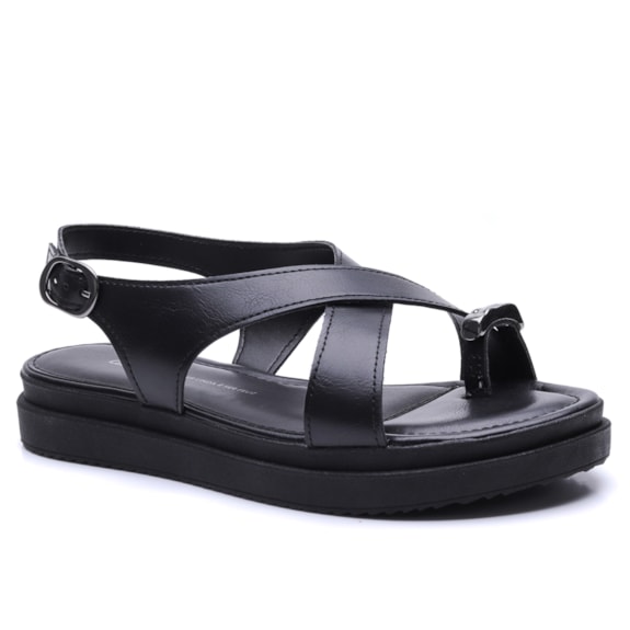 Sandália Feminina Dakota Rasteira Tira Metal Dedo Y9283