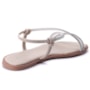 Sandália Feminina Luiza Beatriz Rasteira com Brilho F 1702