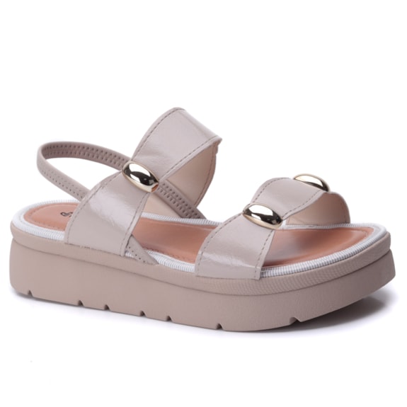 Sandália Feminina Mississipi Flat Form com Metal MF992