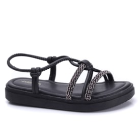 Sandália Feminina Mississipi Flatform com Brilho MF 773