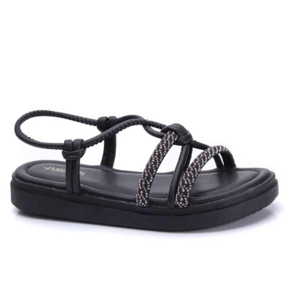 Sandália Feminina Mississipi Flatform com Brilho MF 773
