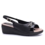 Sandalia Feminina Piccadilly Anabela Napa Stretch 540409-1