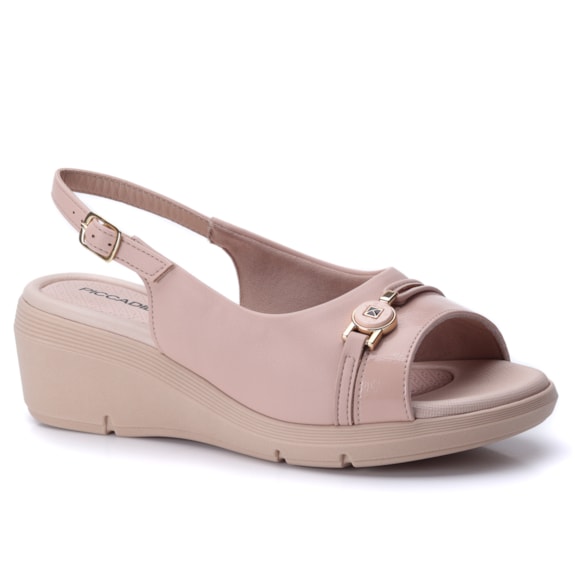 Sandalia Feminina Piccadilly Anabela Napa Stretch 540409-1