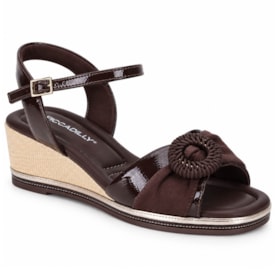 Sandália Feminina Piccadilly Anabela Verniz 409081