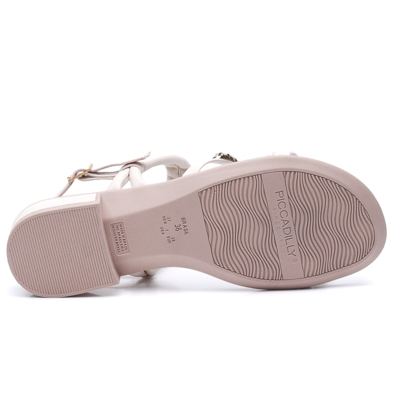 Sandália Rasteira Soft C/Strass Piccadilly Feminina 590045 - Andaraki