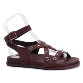 Sandália Feminina Via Marte Rasteira com Pedras 174-016