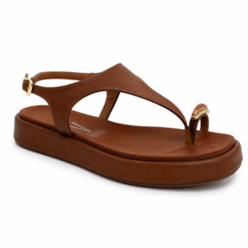 Sandália Feminina Vizzano Flat Dedo com Pedra Calf 6506.127
