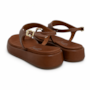 Sandália Feminina Vizzano Flat Dedo com Pedra Calf 6506.127