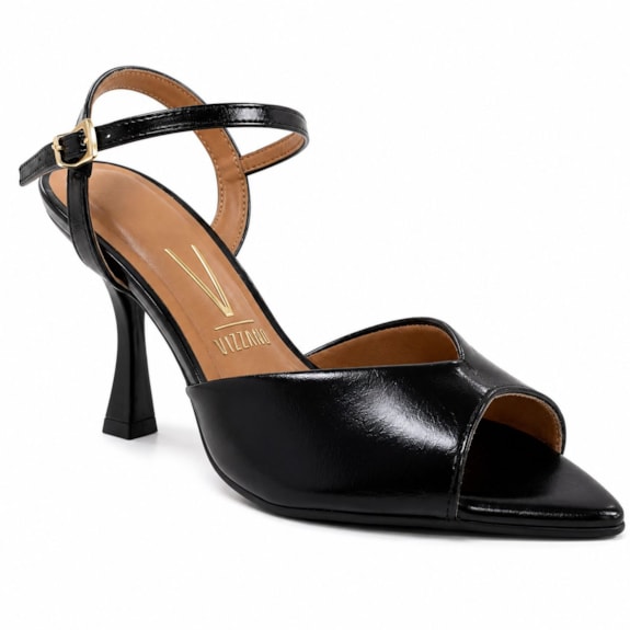 Sandália Feminina Vizzano Salto Alto Bico Folha 6489.105