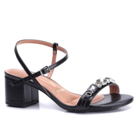 Sandália Feminina Vizzano Salto Bloco com Pedras 6291.1716