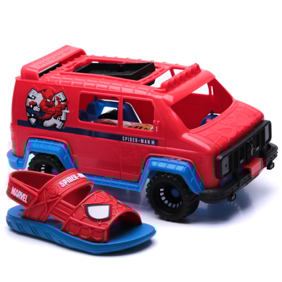 Sandália Grendene Infantil Spider-Man Furgão 23222